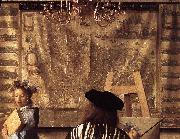 VERMEER VAN DELFT, Jan The Art of Painting (detail) est Norge oil painting reproduction